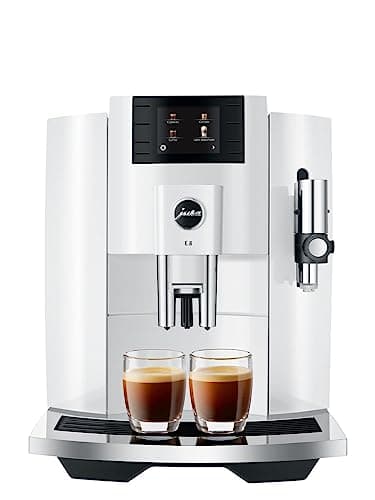 Jura ENA 4 Coffee Machine (Piano White) Bundle CLEARYL Smart Filter Cartridge, and Stainless Steel Coffee Canister (3 Items)