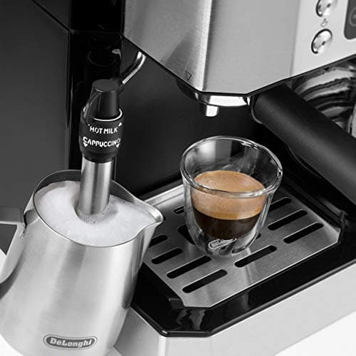 De’Longhi All-in-One Coffee and Espresso Maker Combo with Grinder, Milk Frother, Auto Timer & Dual Heating System – Espresso Machine & Drip Coffee Brewer – All-in-One Stainless Steel Barista Machine