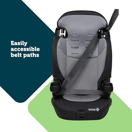 Safety 1st Grand 2-in-1 Booster Car Seat, Converts from High Back to Belt-Positioning Booster, High Back Seat for Kids 40-65, and Belt-Positioning 40-100 Pounds, Black Sparrow