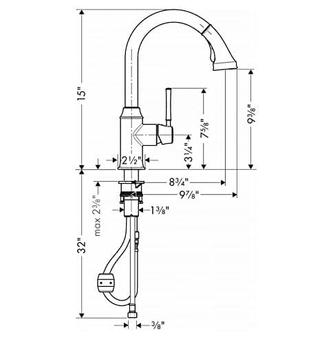 hansgrohe Talis C Stainless Steel High Arc Kitchen Faucet, Kitchen Faucets with Pull Down Sprayer, Faucet for Kitchen Sink, Magnetic Docking Spray Head, Stainless Steel Optic 04215800