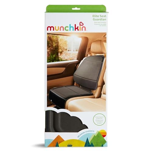 Munchkin Child Car Seat Protector, Elite Seat Guardian with Grime Guard Fabric, Dark Grey