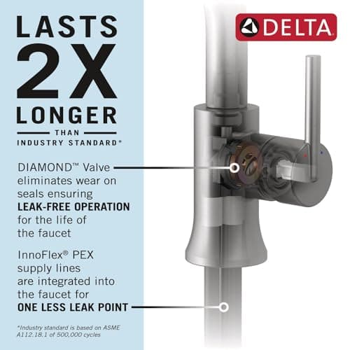 Delta Faucet Velum Single Hole Bathroom Faucet, Black Bathroom Sink Faucet, Single Handle Bathroom Faucet, Bath Faucet, Pop-Up Drain Assembly, Matte Black 537-BLMPU-DST