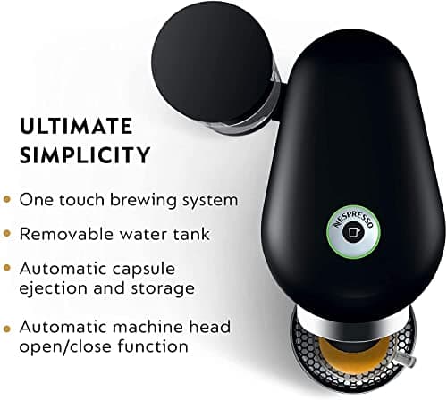 Nespresso Vertuo Plus Deluxe Coffee and Espresso Maker by Breville, Black