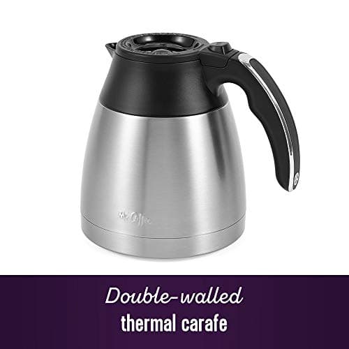 Mr. Coffee 10-Cup Programmable Coffee Maker, Insulated Thermal Carafe, Brew Strength Selection, Brew Now or Later, Stainless Steel