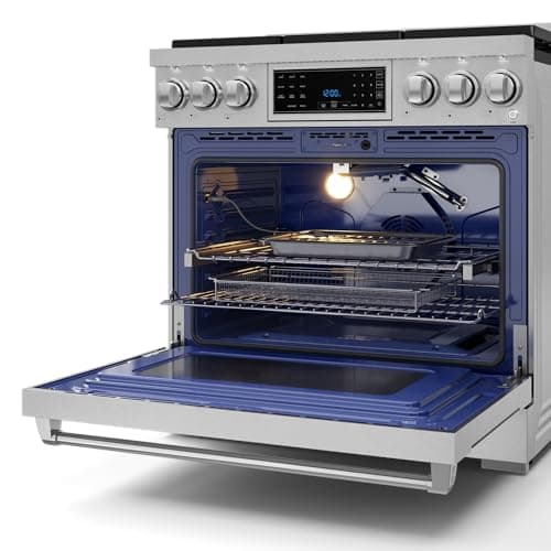 Gordon Ramsay by THOR Kitchen 36 Inch Professional Gas Range with Tilt Panel Touch Control in Stainless Steel