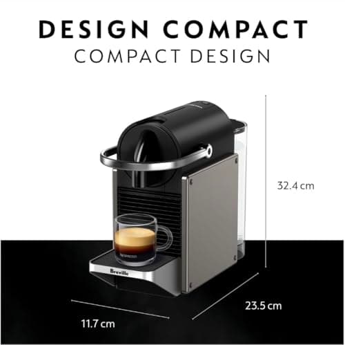 Breville-Nespresso USA BEC420TTN1AUC1 Pixie Espresso Machine, Titan