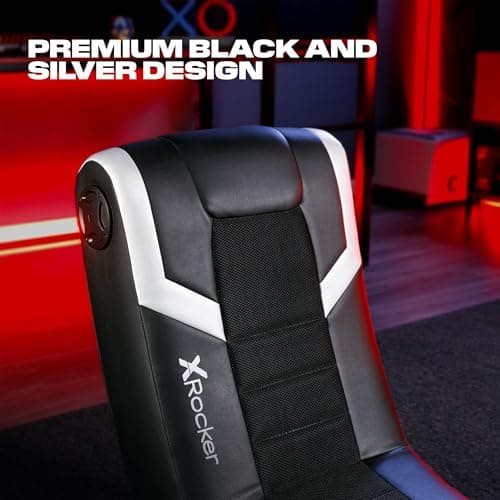 X Rocker Video Gaming Floor Rocker Chair, Built-in Audio, Back to School, Foldable, for Gamers, Bedroom, or Game Room for Boys, Girls, Teens 5-17