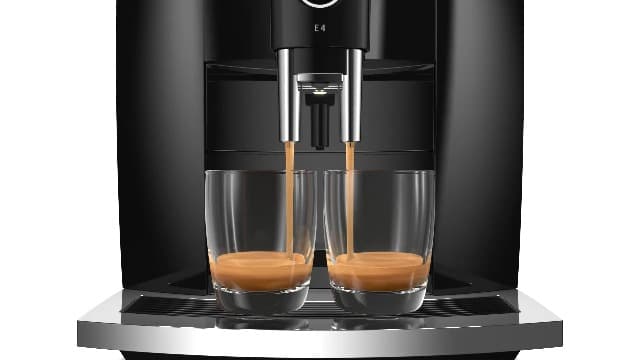 Jura E4 Piano Black Automatic Coffee Machine, 120 volts