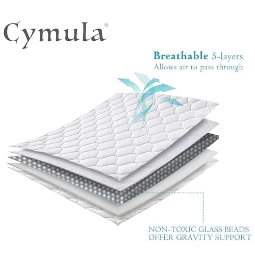 CYMULA Weighted Blanket for Adults (20lbs 80"x87" King Size) - Cooling Breathable Heavy Blankets for Summer Winter - Ultra Microfiber Soft Comfort Blanket with Glass Beads - Gifts for Men/Women