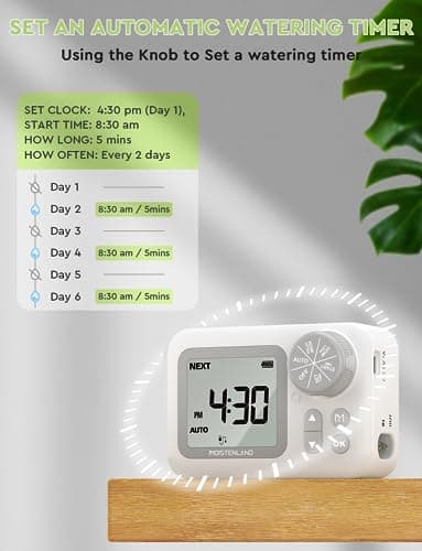 [2025 Upgraded] Automatic Drip Irrigation Kit, 15 Potted Indoor Houseplants Support, Indoor Automatic Watering System for Plants, with Digital Programmable Water Timer