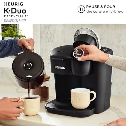 Keurig Coffee Maker, Essentials Single-Serve K-Cup Pod Coffee Maker, Black, w/Cleaning Cloth
