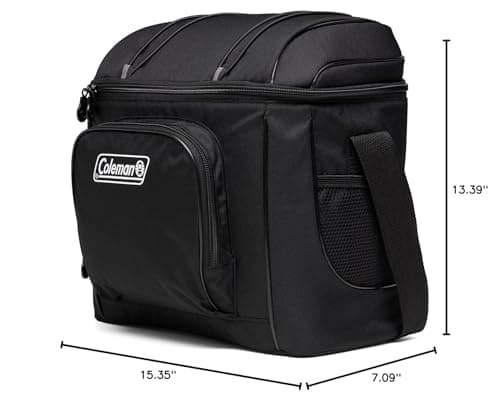 Coleman Chiller Insulated Soft Cooler, Leakproof 9/16/30 Can Cooler with 12+ Hour Ice Retention, Made with Recycled Materials, Great for Lunch, Camping, Beach, Pool, Sports, & More