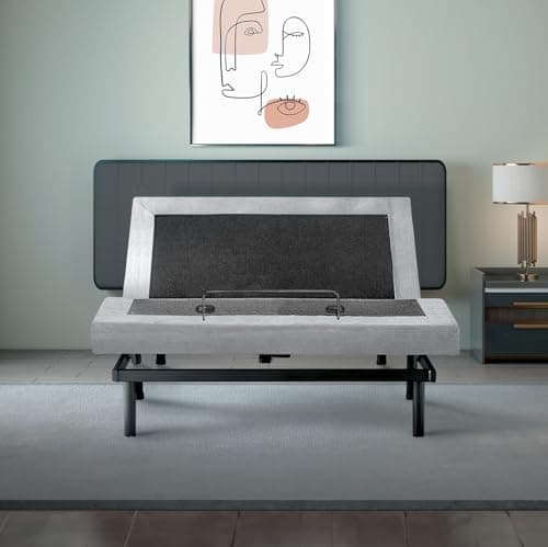 Premium King Adjustable Bed Base with 14 Inch Prime Gel Memory Foam Mattress, Premium Loaded Features