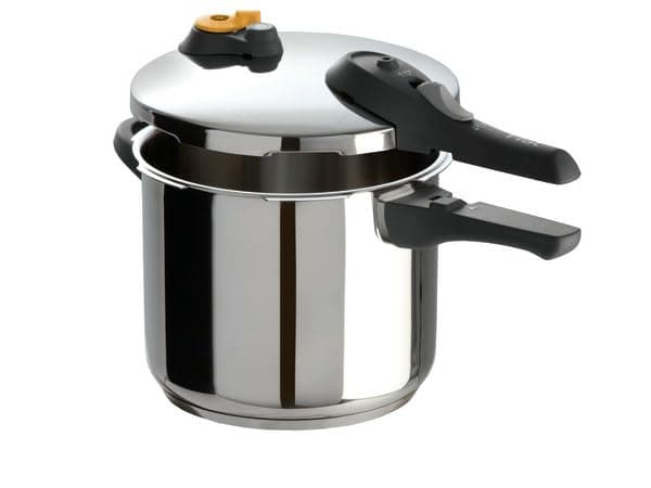 T-fal Ultimate Stainless Steel Pressure Cooker 6.3 Quart, Induction Compatible, Secure Locking Lid, Safe & Easy to Use, Cookware, Pots and Pans, Kitchen, Dishwasher Safe, Silver
