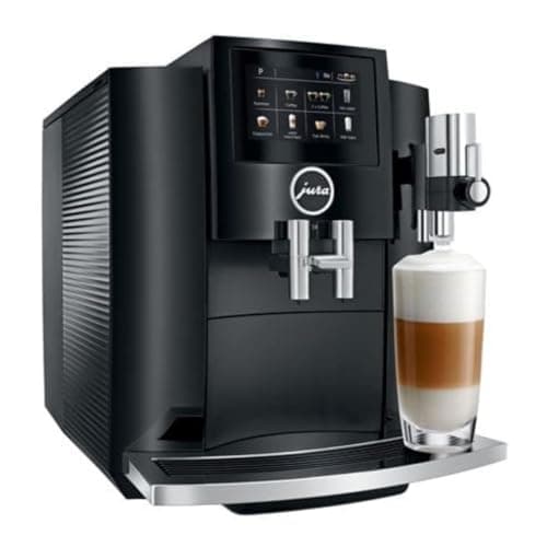 Jura S8 Automatic Coffee and Espresso Machine with 4.3-Inch Touchscreen Color Display, Automatic Filter Detection, and Programmable Coffee Strength (Piano Black, Renewed)