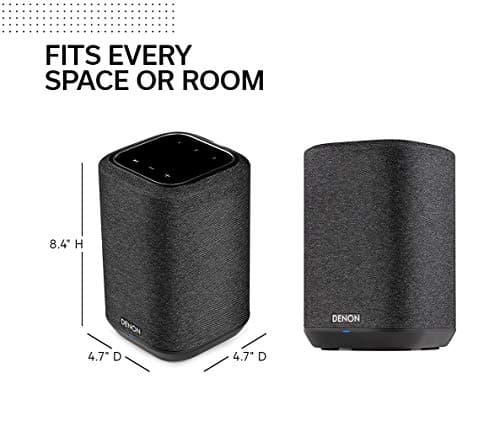 Denon Home 150 Wireless Smart Speaker – Compact Design, Wi-Fi & Bluetooth, HEOS Built-in, Alexa Built-in, Siri & AirPlay 2, Spotify Connect, Multi-Room Support, Black
