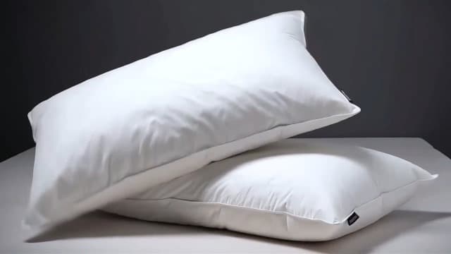 Luxury Feather Down Pillow King Size Set of 2 Pack, 100% Cotton Hotel Collection Bed Pillows for Sleeping, Down Surrounded Soft Medium Firm Pillows for Side Back Stomach Sleepers 20" x 36"
