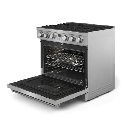 THOR Kitchen Professional 36-Inch Gas Range in Stainless Steel - Model ARG36
