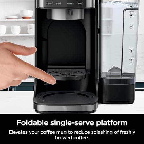 Ninja CFP101 DualBrew Hot & Iced Coffee Maker, Single-Serve, Compatible with K-Cups & 12-Cup Drip Coffee Maker, Black (Renewed)