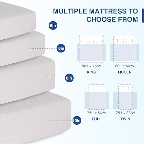 Twin Mattress, 8 Inch Memory Foam for Kids, Cooling Green Tea Gel, Fiberglass Free Comfortable Cover, Medium Firmness, Mattress in a Box, Foam Made in USA, CertiPUR-US Certified