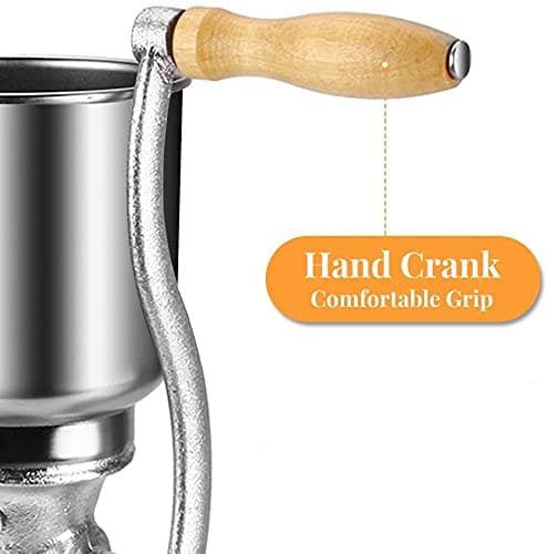 GOTOTOP Hand Crank Grain Mill Grain Grinder Machine Corn Nut Flour Mill Kitchen Tool Equipment for Wheat Nuts Food Seeds with Table Clamp 12.6 x 16.9inch