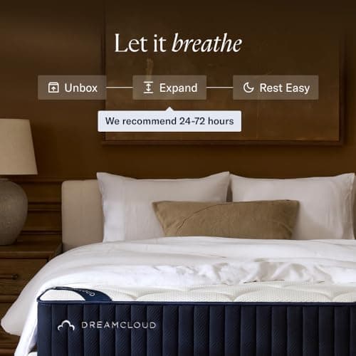 DreamCloud Classic 12" Queen Mattress - Memory Foam (New Version) - 365 Night Trial - Fiberglass Free - Forever Warranty - Mattress in a Box - CertiPUR-US® Certified