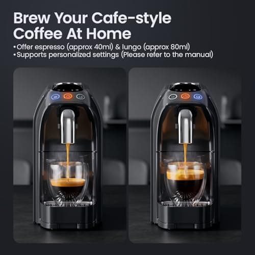 Espresso Capsule Machine Single Serve Coffee Maker Compatible with N Original Pods - 20Bar Barista Pump for Home Espresso & Lungo, Kitchen, Office