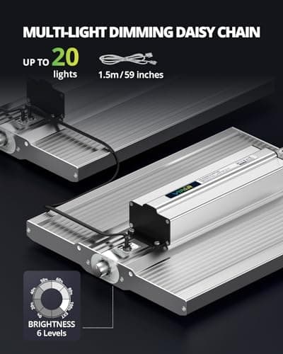 VIPARSPECTRA XS1500 Pro LED Grow Lights for Seed Starting Vegetables Bloom, New-gen Lens Dimming Daisy Chain Full Spectrum Grow Lights for Indoor Plants 2x2/3x3 Grow Tent Actual Power 150 Watt