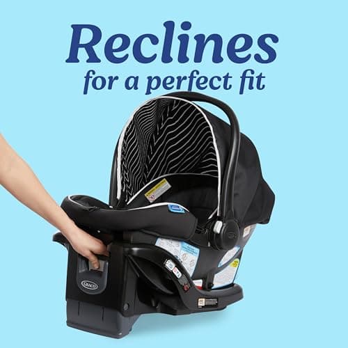 Graco SnugRide Lite LX Infant Car Seat, Rear-Facing, Lightweight, Adjustable Base, Easy Install, Studio