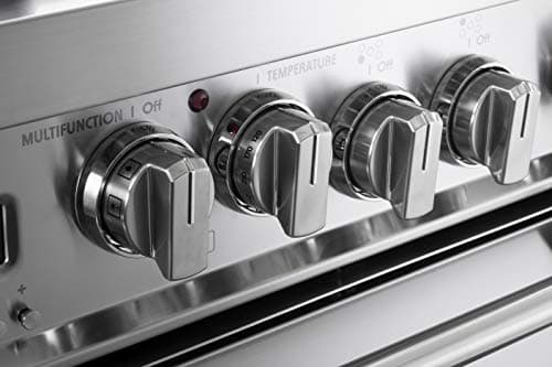 Verona VPFSGE365DSS 36" Prestige Series Freestanding Dual Fuel Range with Double Oven 5 Sealed Burners Oven Racks and Cast-Iron Grates in Stainless Steel