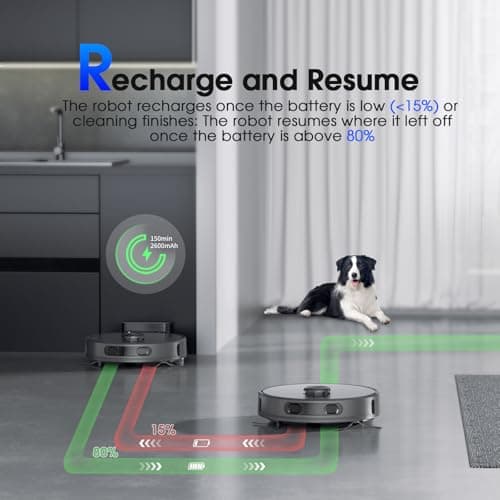 Robot Vacuum and Mop, Mapping Robotic Vacuums Cleaner with LiDAR Navigation Smart & Strong Suction, WiFi/App/Alexa/Voice Control, Obstacle Avoidance, for Home, Wood/Hard Floors, Pet Hair -Grey