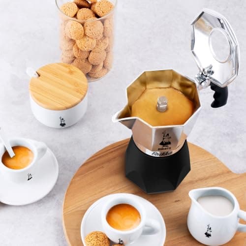 Bialetti Brikka Moka Pot - Crema-Rich Stovetop Espresso Maker, Italian Coffee Maker, 2 Espresso Shots (3.4 oz - 100 ml), Black