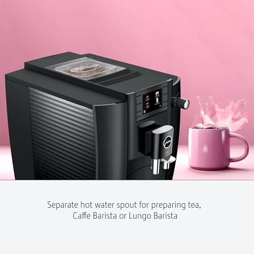 Jura 15622 E6 Automatic, Cost-Efficient Espresso Machine with Easy Cappuccino Function (Piano Black) Bundle with Milk Container, Cleaning Tablets, Filter Cartridge, and Milk System Cleaner (5 Items)