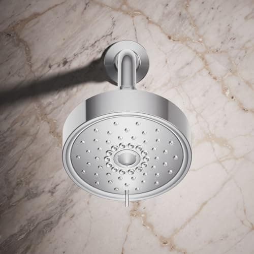 KOHLER 22170-CP Purist 2.5 GPM Multi Function Shower Head with MasterClean and Katalyst Air-Induction Spray Technology, Polished Chrome