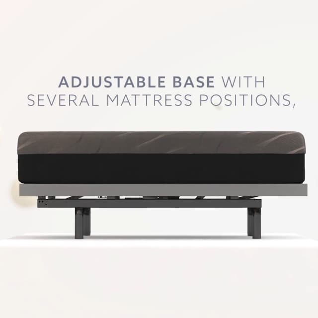 Sven & Son Platinum Adjustable Bed Base Frame + 14 inch Hybrid Spring Matt (Medium Soft), Lumbar Support, Head-Pillow-Tilt, Massage, Under-Bed Lights, USB - Split King