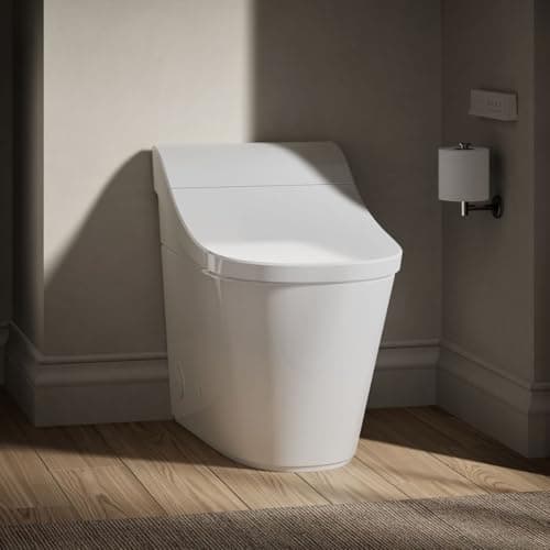 KOHLER K-29777-PA-0 Innate Smart Toilet, White, One-piece Elongated Style, Dual-flush with Integrated Personal Cleansing
