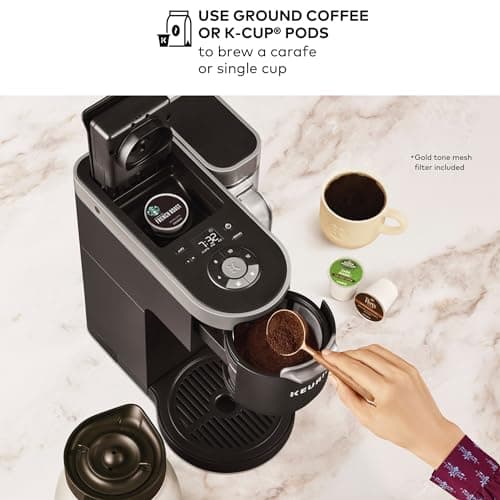 Keurig K-Duo Plus Single Serve & Carafe Coffee Maker, Multi-Position 60oz Removable Reservoir, Programmable Auto Brew Carafe, Black