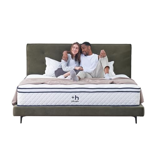 Plush Dream King Mattress 12 Inch Hybrid Pocketed Springs - Mattress in a Box with Memory Foam, Soft Plush Feel, Motion Isolation, Multi-Zone Spinal Support