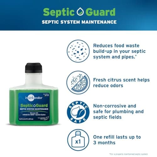 InSinkErator Evolution Septic Guard 3/4 HP Garbage Disposal, Advanced Series EZ Connect Continuous Feed Food Waste Disposer BOOST System with Septic Guard