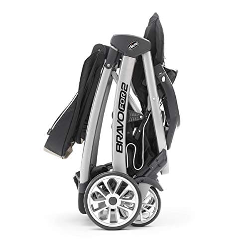 Chicco BravoFor2 Standing/Sitting Double Stroller - Iron | Black/Grey
