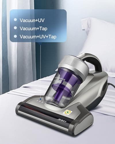 Jimmy Mattress Vacuum Cleaner, Anti-allergen Bed Vacuum Cleaner with UV-C Light & High Heating Tech, 14Kpa Suction 480W Powerful Handheld Vacuums for Dust & Pet Hair(JV35, Corded)