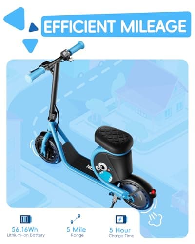 Hiboy JoyHaul Electric Scooter for Kids, Ages 4-10 – LED Neon Lights, 100W Brushless Motor, 56.16Wh Battery, Under-Seat Storage & Safety Brake