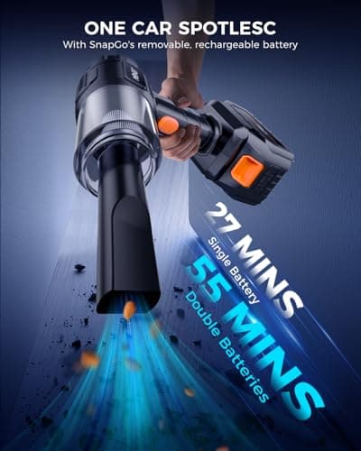 Car Vacuum Portable Cordless, 35000PA High Power Suction & Blower, Wireless Handheld Vacuum Cleaner for Car, Home, Office, Pet(Ink Black)