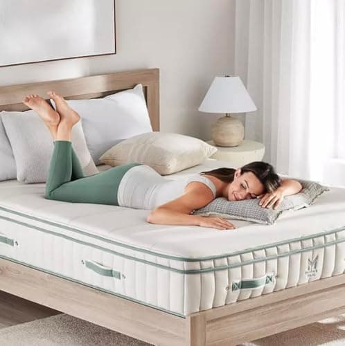Mark Hotel Premier Medium-Firm Hybrid Mattress with Organic Latex-GOTS‐Certified Organic Cotton and Wool-Handcrafted in USA