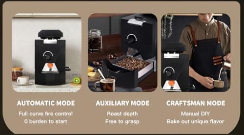 Electric Home Coffee Roaster Roasting Machine Nuts Barista Home 500g Electric Coffee Bean Roaster Machine Grain Dry 110V for home use with smoke filter and chaff collector