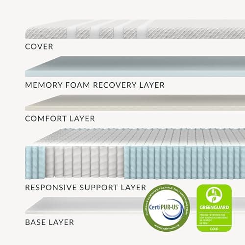 Leesa Original Hybrid 11" Mattress, King, Premium Cooling Foam and Individually Wrapped Springs/CertiPUR-US Certified / 100-Night Trial