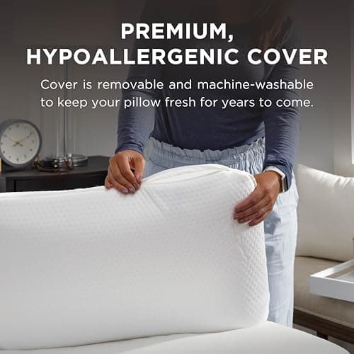 Tempur-Pedic Memory Foam Symphony Pillow Luxury Soft Feel, Standard, White