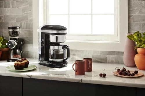 KitchenAid KCM1209OB Coffee Maker, 12 cup, Onix Black, 12 Cup Drip Coffee Maker with Warming Plate