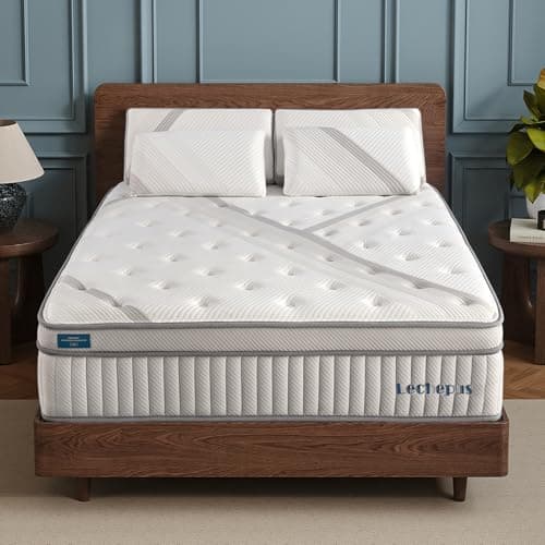Queen Mattress, 14 Inch Queen Size Hybrid Memory Foam and Individual Pocket Spring,Motion Isolation,Medium Plush Mattress in Box,Pressure Relief, Edge Support Upgrade