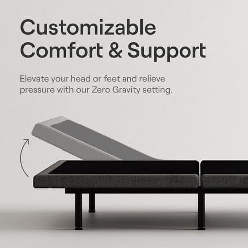 Nectar Premier Adjustable Base - Queen - Head & Foot Incline - Wireless Remote with Memory- 3 Massage Settings - 4 USB Ports - Anti-Snore & Zero Gravity